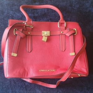 Adrienne vittadini textured vegan leather purse NWoT